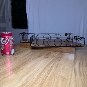 Wood & Black Metal Crescent shelves - Decorative Shelving Display